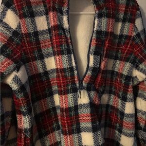 Vineyard Vines plaid soft Fleece 1/4 zip nwt